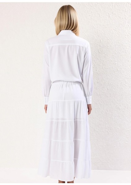 Kadın A Line Maxi Boy Fiyonk Detaylı Dokuma Etek Fonksiyonel Dayanıklı Kaliteli Konforlu Şık indirimleri