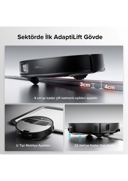 22.000 Pa Ultra Emiş Gücü Çöp Boşaltma Istasyonlu Mekanik Kollu Yapay Zeka Destekli Robot Süpürge ve Mop Saros Z70, Siklon Filtre ve Epa/hepa Filtre Üst Seviye Zeka + Tiftik Toplama Cihazı fiyatları