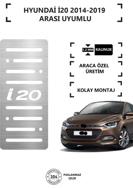 Hyundaı I20 2014-19 Ayak Dinlendirme Pedalı Krom Ayak Dayama Pedalı