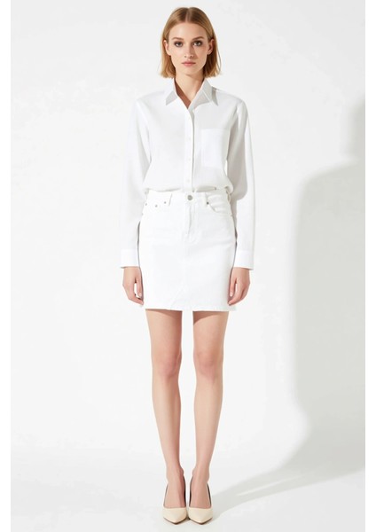 Kadın Yüksek Bel Mini Etek %100 Pamuk Fonksiyonel Dayanıklı Kaliteli Konforlu Estetik Spor fırsatları