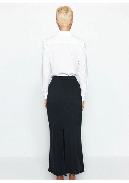 Kadın Maxi Kalem Etek Yırtmaçlı Düz Desen Mikro Likralı Interlok Fonksiyonel Dayanıklı Şık indirimleri