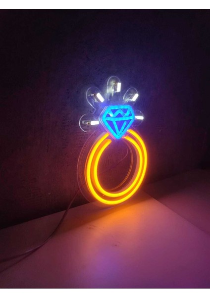 Mavi Yüzük Tektaş Neon LED Tabela ile Şıklığa Işık Katın fırsatları