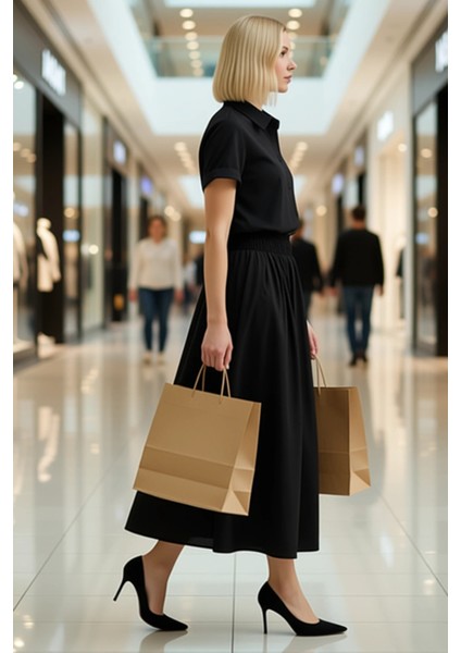 Kadın Yüksek Bel Kloş Maxi Etek Düz Terrycotton Kalıp Fonksiyonel Dayanıklı Kaliteli Rahat modelleri