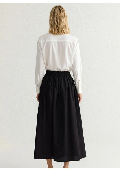 Kadın Yüksek Bel Kloş Maxi Etek Düz Terrycotton Kalıp Fonksiyonel Dayanıklı Kaliteli Rahat indirimleri