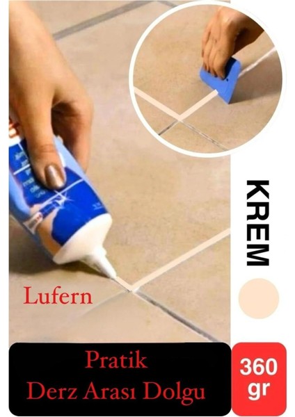 Premium Fayans Arası Krem Hazır Derz Dolgu Gaga Uç Tüp Mermer Mutfak Banyo Zemin Duvar Onarıcı