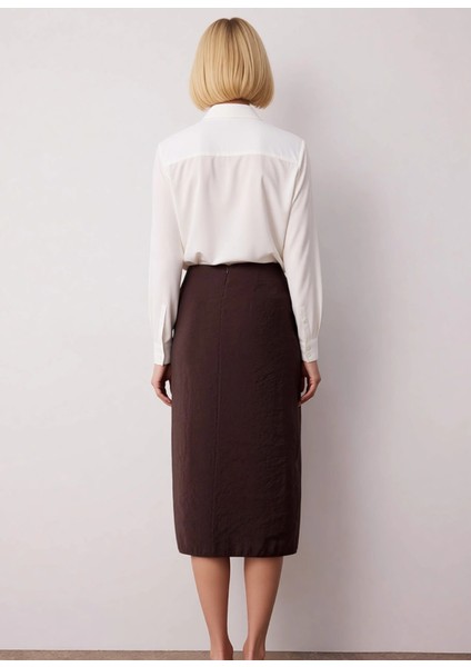 Kadın Yüksek Bel Sarong Kalıp Midi Etek Fonksiyonel Dayanıklı Kaliteli Konforlu Estetik Şık indirimleri