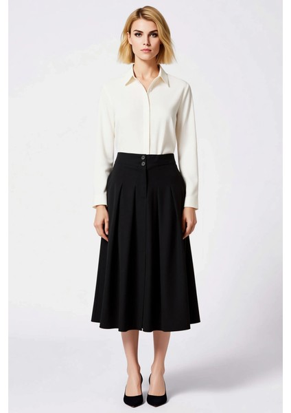 Kadın Yüksek Bel Pileli Maxi Etek Fonksiyonel Dayanıklı Kaliteli Konforlu Estetik Premium Şık fırsatları