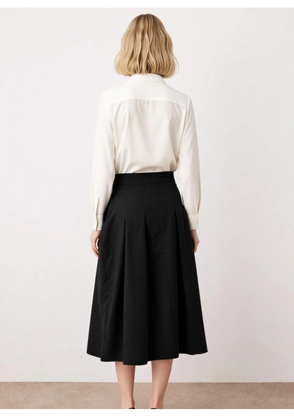 Kadın Yüksek Bel Pileli Maxi Etek Fonksiyonel Dayanıklı Kaliteli Konforlu Estetik Premium Şık indirimleri