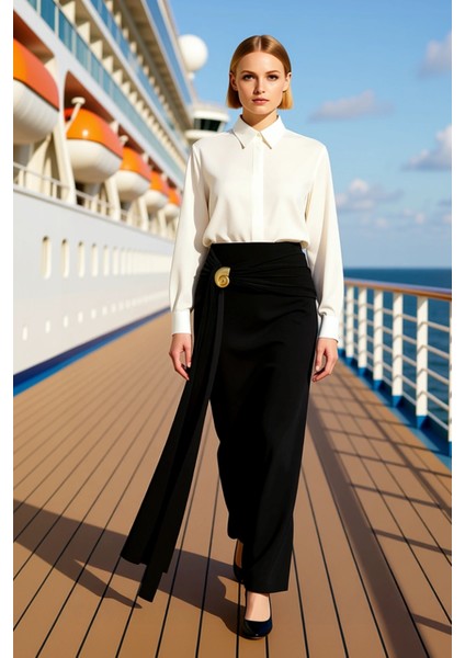 Kadın Maxi Etek Vücuda Oturan Kalıp Sandy Dokuma %96 Polyester %4 Elastan Fonksiyonel Spor