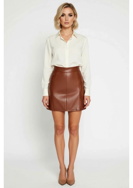 Kadın Yüksek Bel Kalem Suni Deri Mini Etek Fonksiyonel Dayanıklı Kaliteli Konforlu Estetik fırsatları