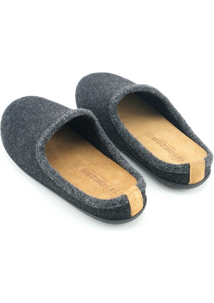 Erkek Kışlık Iç Taban Çıkarılabilir Fusbetli Hakiki Deri Pvc Alt Taban Keçe Ev Bahçe Terlik fırsatları