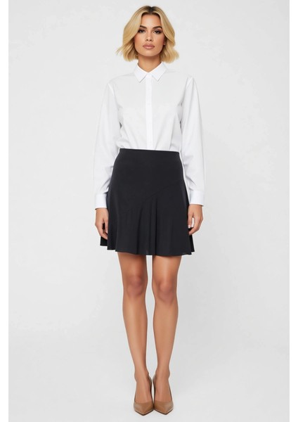 Kadın Asimetrik Etek Normal Bel Örme Kalıp Fırfır Detaylı Fonksiyonel Dayanıklı Kaliteli Şık fırsatları