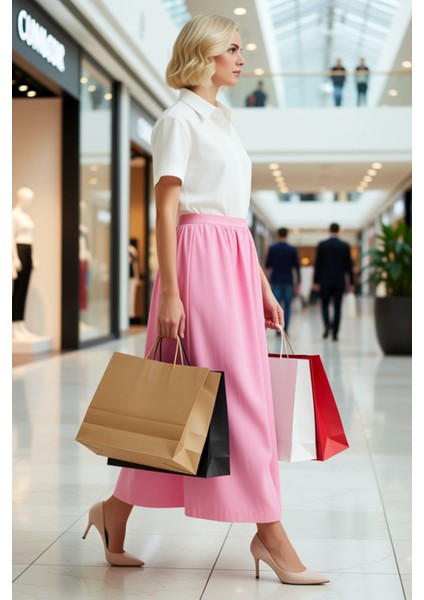 Kadın Maxi Etek Yüksek Bel Düz Pamuklu Kloş Kalıp Fonksiyonel Dayanıklı Kaliteli Konforlu Şık modelleri