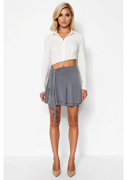 Kadın Yüksek Bel A Line Mini Örme Etek Fonksiyonel Dayanıklı Kaliteli Konforlu Estetik Şık fırsatları