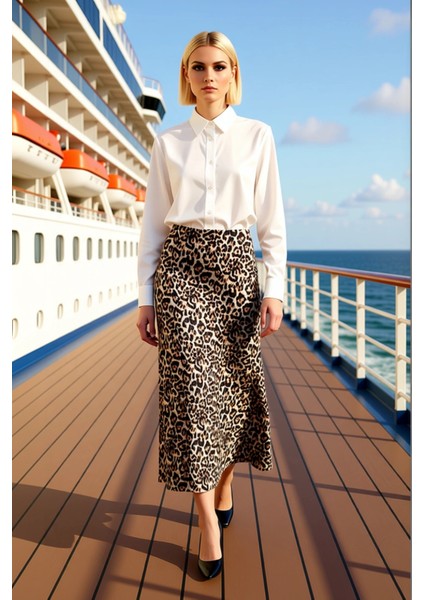 Kadın Balık Kalıp Maxi Boy Dokuma Etek Animal Desenli Fonksiyonel Dayanıklı Kaliteli Rahat