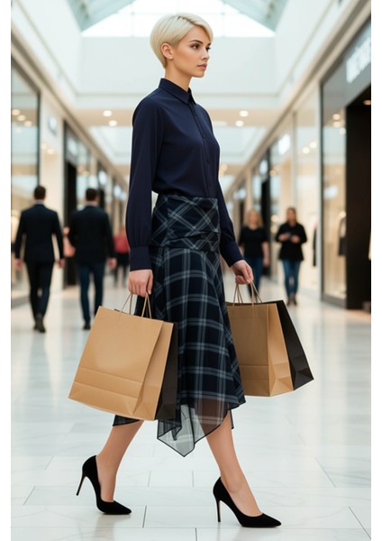 Kadın Midi Etek Yüksek Bel Skater Kalıp Asimetrik Etek Ucu Fonksiyonel Dayanıklı Kaliteli Şık modelleri