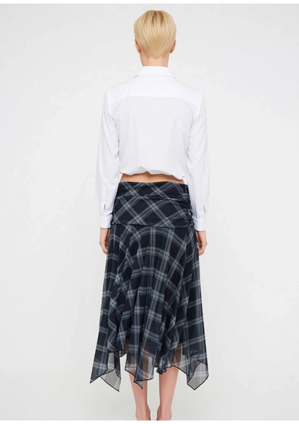 Kadın Midi Etek Yüksek Bel Skater Kalıp Asimetrik Etek Ucu Fonksiyonel Dayanıklı Kaliteli Şık indirimleri