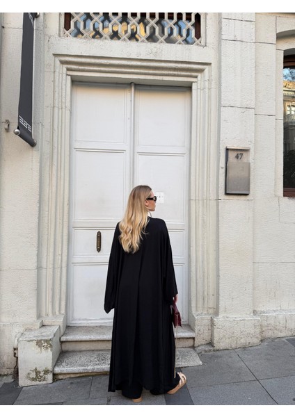 Kadın Viskon 3’lü Takım – Kimono + Beli Lastikli Salaş Pantolon + Crop – 8 Renk