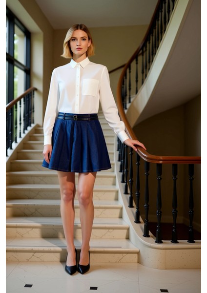 Kadın %100 Pamuk Pileli Mini Etek Fonksiyonel Dayanıklı Kaliteli Konforlu Estetik Premium Şık fiyatları