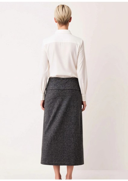 Kadın A Kesim Midi Etek Yumoş Dokuma Normal Bel Fonksiyonel Dayanıklı Kaliteli Konforlu Şık indirimleri