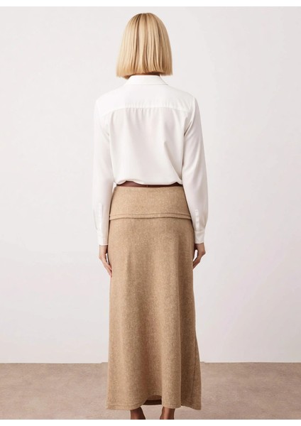 Kadın A Kesim Midi Etek Yumoş Dokuma Normal Bel Fonksiyonel Dayanıklı Kaliteli Konforlu Şık indirimleri