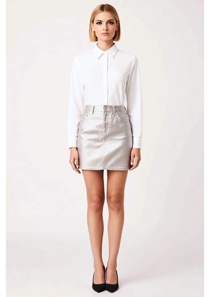 Kadın A Line Kalıp Mini Etek %100 Pamuk Fonksiyonel Dayanıklı Kaliteli Konforlu Estetik Şık fırsatları