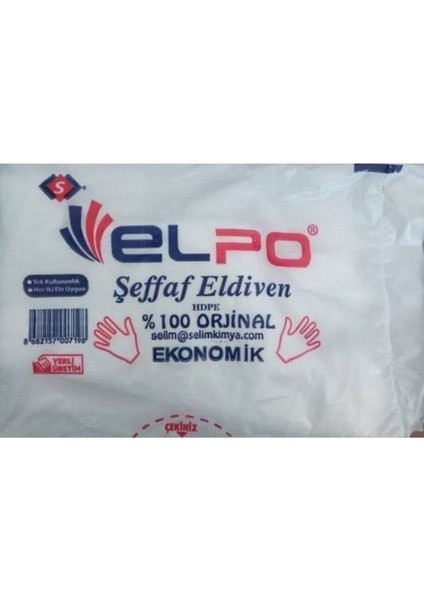 Şeffaf Eldiven Poşet Eldiven Elpo 500 Adet 250 Çift Hijyenik Çok Amaçlı modelleri