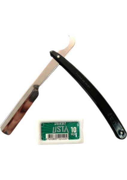 Ustura Sakal Şekillendirme Tıraş Usturası Berber Kuaför Usturası ve 5'li Jilet Yedek Bıçak fiyatları