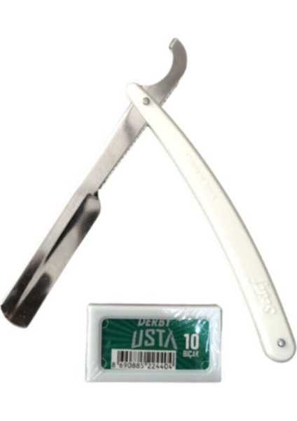 Ustura Sakal Şekillendirme Tıraş Usturası Berber Kuaför Usturası ve 5'li Jilet Yedek Bıçak modelleri