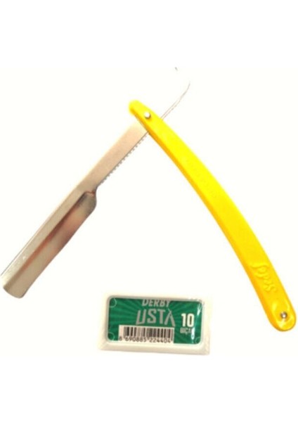 Ustura Sakal Şekillendirme Tıraş Usturası Berber Kuaför Usturası ve 5'li Jilet Yedek Bıçak fırsatları