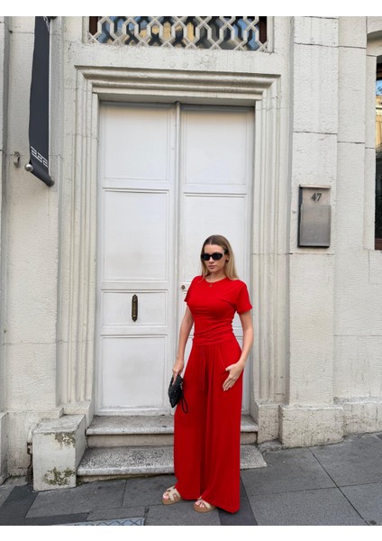 Kadın Viskon 3’lü Takım – Kimono + Beli Lastikli Salaş Pantolon + Kısa Kol (Tshirt) – 8 Renk indirimleri