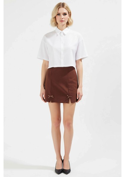 Kadın Mini Şort Etek Normal Bel Beli Lastikli Interlok Kumaş Fonksiyonel Dayanıklı Estetik fırsatları