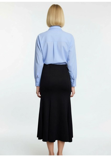 Kadın A Line Midi Örme Etek Normal Bel Fonksiyonel Dayanıklı Kaliteli Konforlu Estetik Şık indirimleri