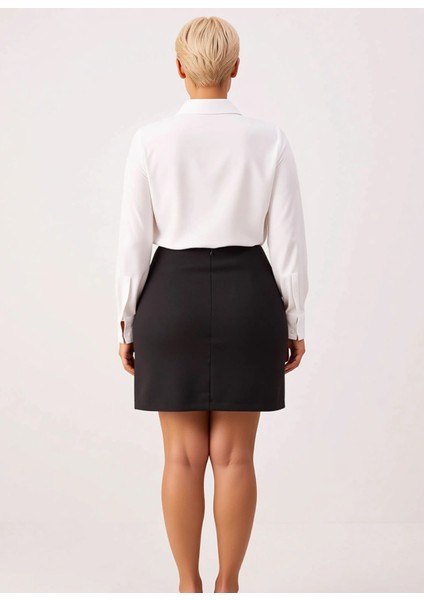 Kadın Düz Desenli A Kesim Mini Dokuma Etek Normal Bel Fonksiyonel Dayanıklı Kaliteli Rahat indirimleri