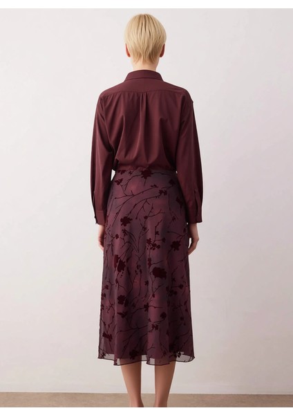 Kadın A Line Kalem Maxi Etek %92 Polyester %8 Elastan Çiçekli Desen Fonksiyonel Dayanıklı Şık indirimleri