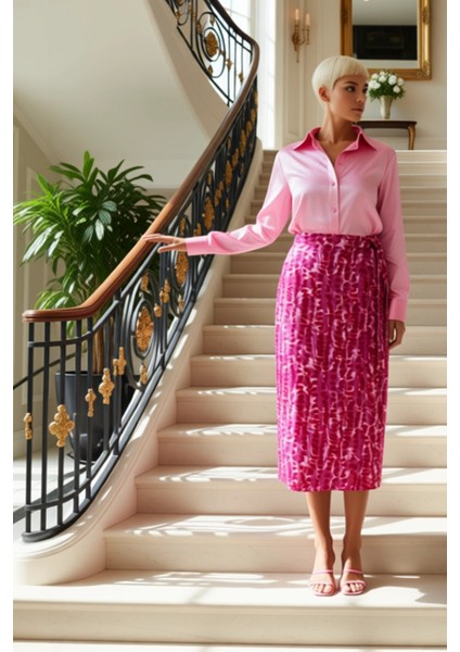 Kadın Midi Sarong Kalıp Çiçek Desenli Dokuma Etek %100 Viskoz Fonksiyonel Dayanıklı Modern fiyatları