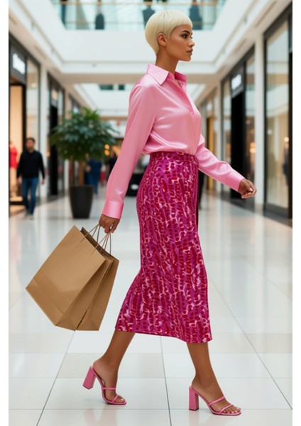 Kadın Midi Sarong Kalıp Çiçek Desenli Dokuma Etek %100 Viskoz Fonksiyonel Dayanıklı Modern modelleri