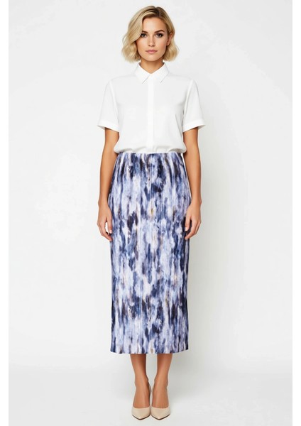 Kadın Maxi Pilise Etek Normal Bel Soyut Desenli %100 Polyester Fonksiyonel Dayanıklı Rahat fırsatları
