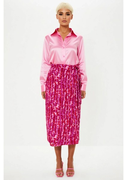 Kadın Midi Sarong Kalıp Çiçek Desenli Dokuma Etek %100 Viskoz Fonksiyonel Dayanıklı Modern fırsatları