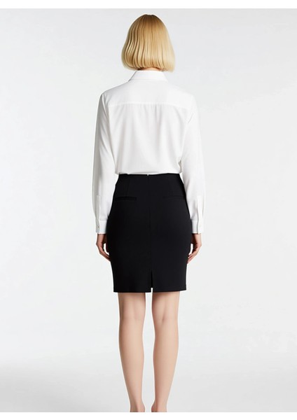 Kadın Yüksek Bel Maxi Kalem Etek %97 Pamuk %3 Elastan Fonksiyonel Dayanıklı Kaliteli Rahat indirimleri