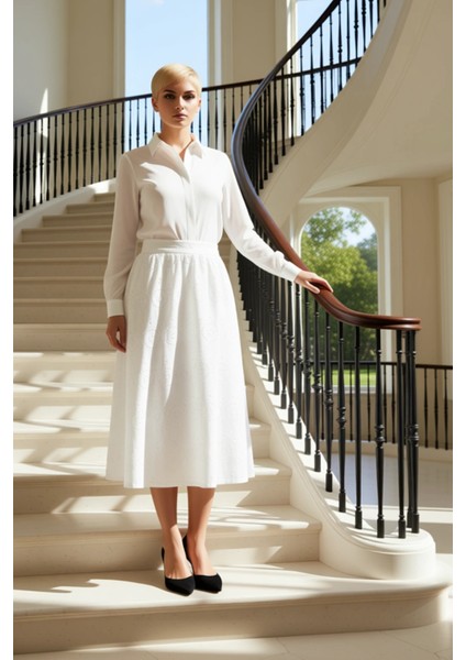 Kadın %100 Pamuk Brode Nakışlı Maxi Boy A Line Etek Fonksiyonel Dayanıklı Kaliteli Estetik fiyatları