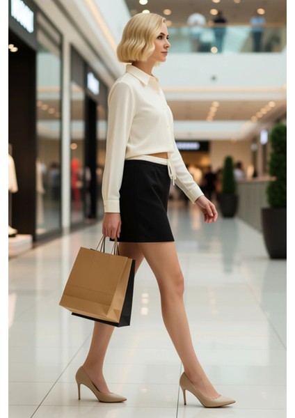 Kadın Düz Desen Kalem Kalıp Mini Boy Dokuma Etek Fonksiyonel Dayanıklı Kaliteli Konforlu Şık modelleri