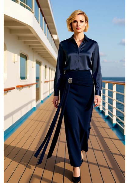 Kadın Maxi Etek Vücuda Oturan Kalıp Sandy Dokuma %96 Polyester %4 Elastan Fonksiyonel Spor