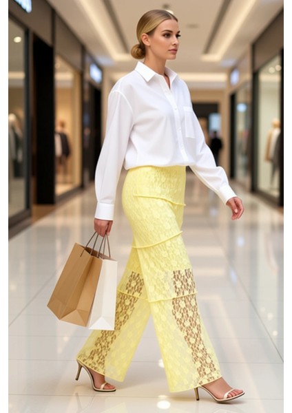 Kadın A Kesim Dantel Detaylı Maxi Etek %98 Polyester %2 Elastan Fonksiyonel Dayanıklı Spor modelleri