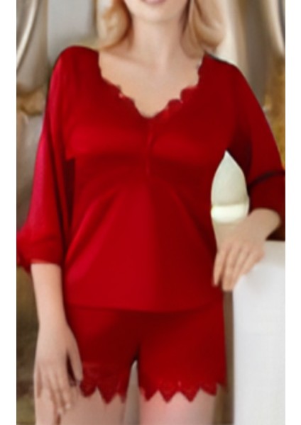 Pierre Paris Ipek Saten 6'lı Kısa Gecelik ve Sabahlık Çeyiz Seti