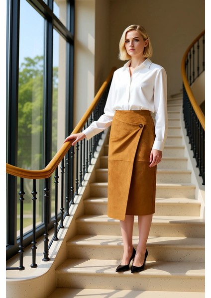 Kadın Düz Desenli A Line Kalıp %100 Pamuk Midi Etek Fonksiyonel Dayanıklı Kaliteli Estetik fiyatları