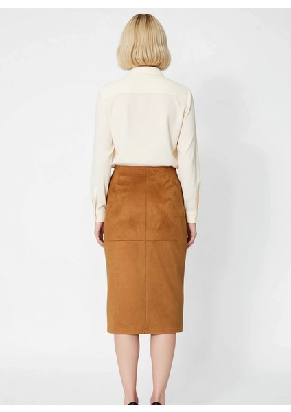 Kadın Düz Desenli A Line Kalıp %100 Pamuk Midi Etek Fonksiyonel Dayanıklı Kaliteli Estetik indirimleri