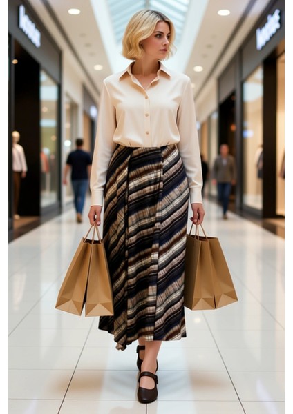 Kadın Asimetrik Yırtmaçlı Maxi Etek %100 Viskoz Fonksiyonel Dayanıklı Kaliteli Konforlu Şık modelleri