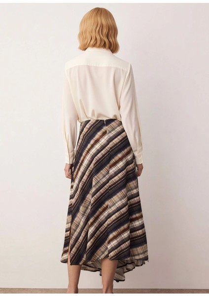 Kadın Asimetrik Yırtmaçlı Maxi Etek %100 Viskoz Fonksiyonel Dayanıklı Kaliteli Konforlu Şık indirimleri