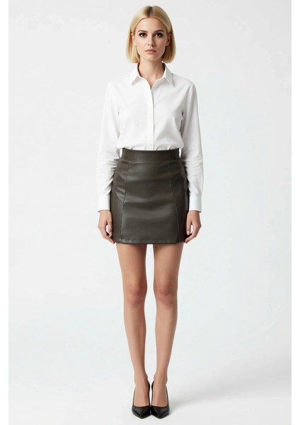 Kadın Yüksek Bel Kalem Suni Deri Mini Etek Fonksiyonel Dayanıklı Kaliteli Konforlu Estetik fırsatları